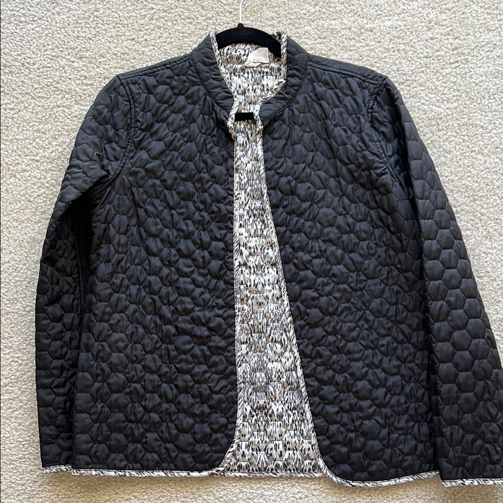 Croft & Barrow Black Puffer Jacket Quilted Design